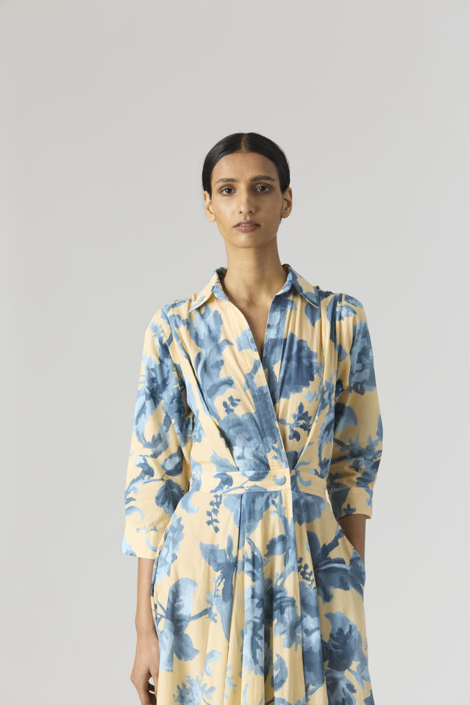JUNO COTTON DRESS cotton by Yam in blue color for women Worldwide