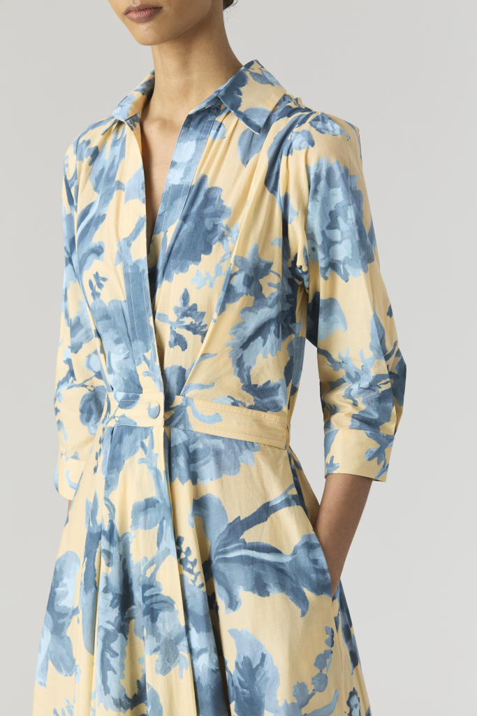 JUNO COTTON DRESS cotton by Yam in blue color for women Worldwide