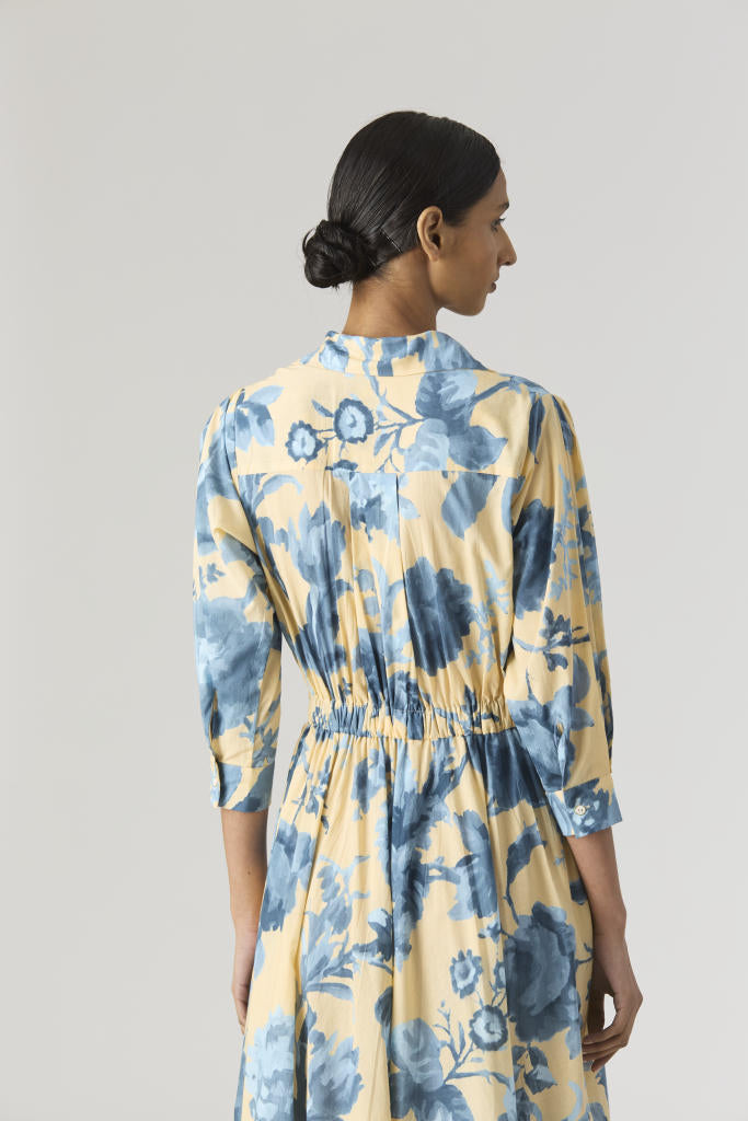 JUNO COTTON DRESS cotton by Yam in blue color for women Worldwide