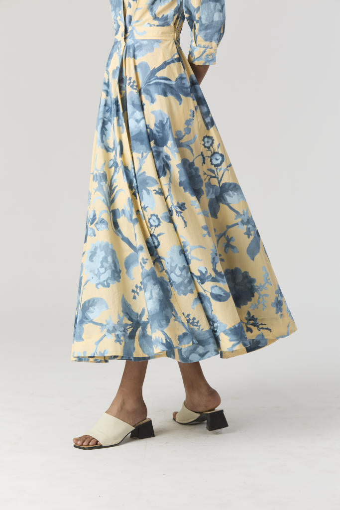 JUNO COTTON DRESS cotton by Yam in blue color for women Worldwide