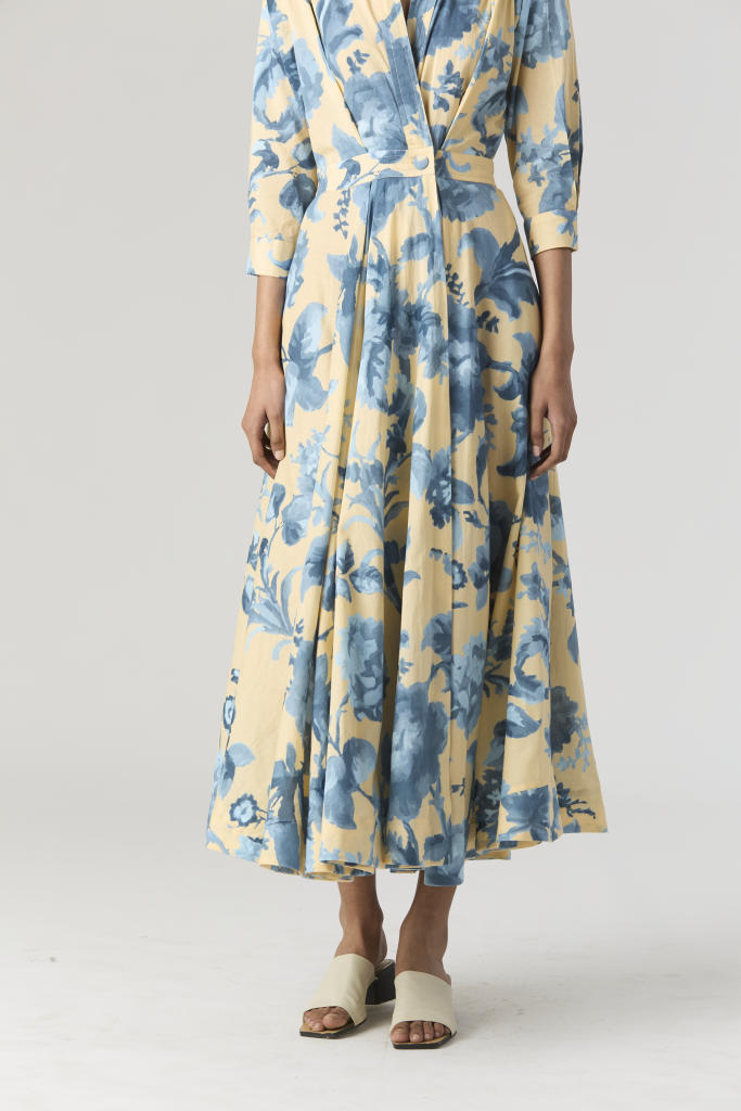 JUNO COTTON DRESS cotton by Yam in blue color for women Worldwide
