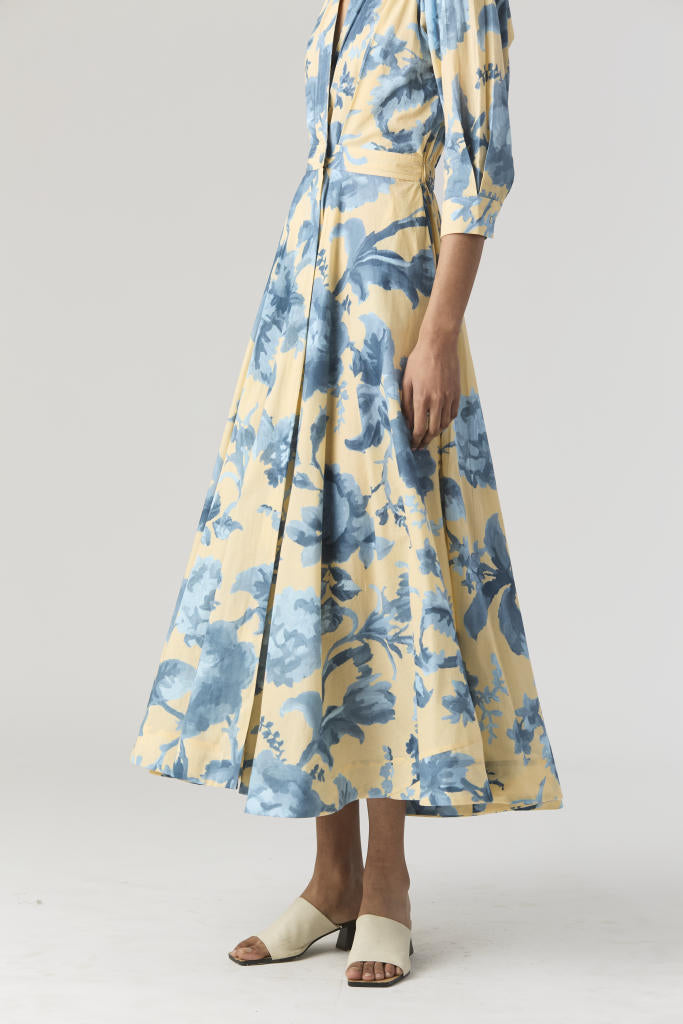 JUNO COTTON DRESS cotton by Yam in blue color for women Worldwide