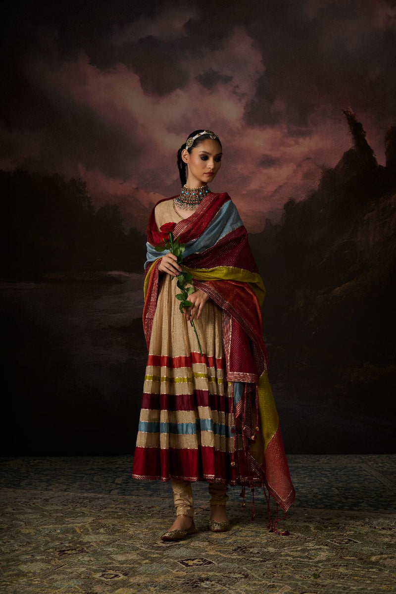 KABIR DUPATTA chanderi by SWATTI KAPOOR in multi color for women Worldwide
