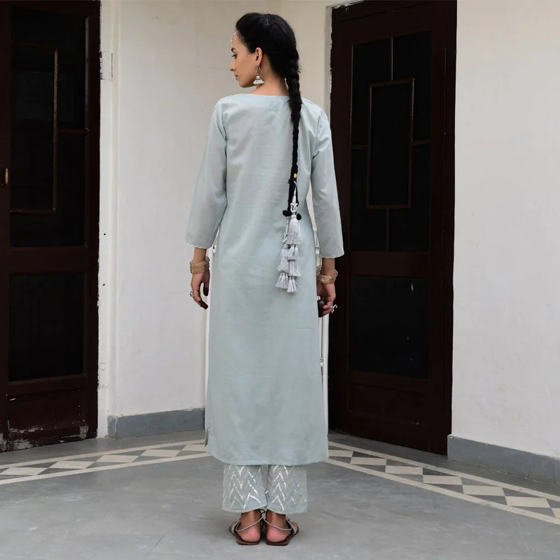 KANAER (Set of 3-Sea Foam) Dress by TOKREE for women Worldwide