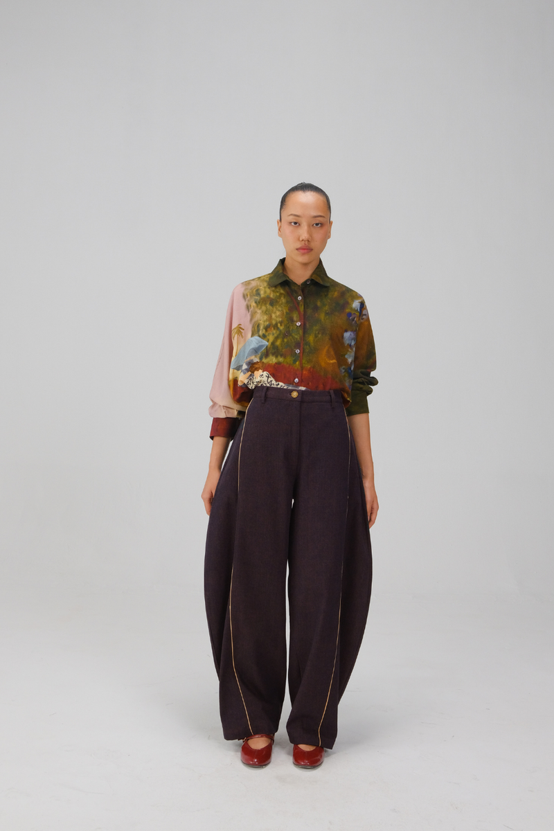 KEG PANTS-Cherry Cola twill by CORD for women Worldwide