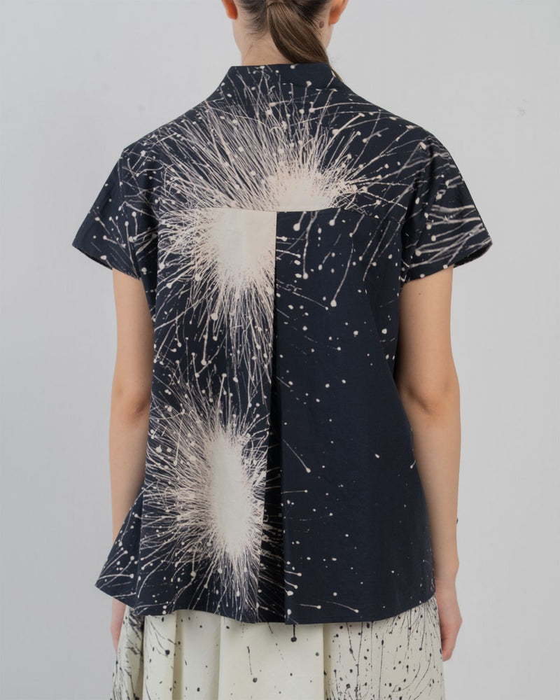 KIMONO LAYERED DRESS - Black + Ivory dress by Leh Studios in black for women Worldwide