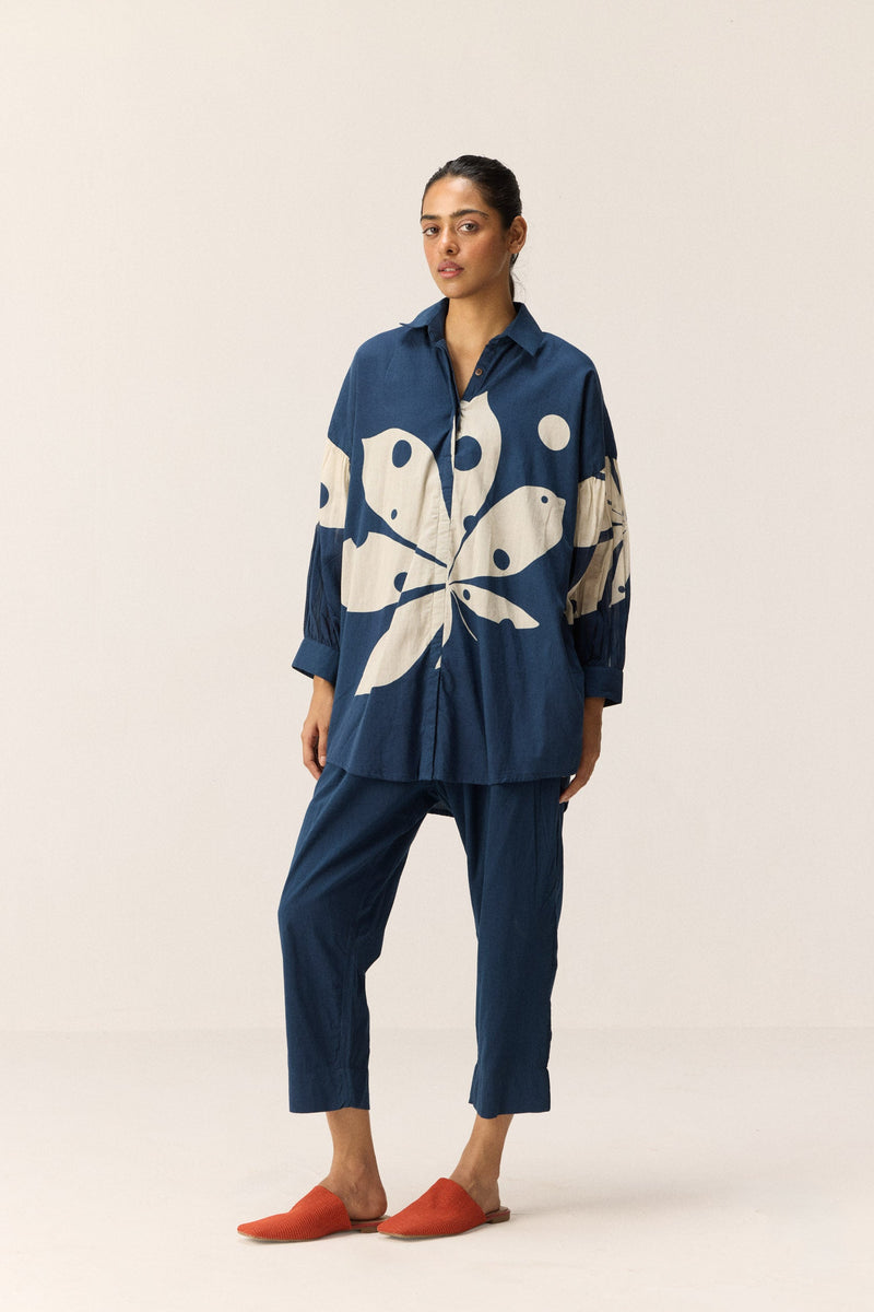 Ocean's Storm Set cotton by Khara Kapas in blue for women Worldwide