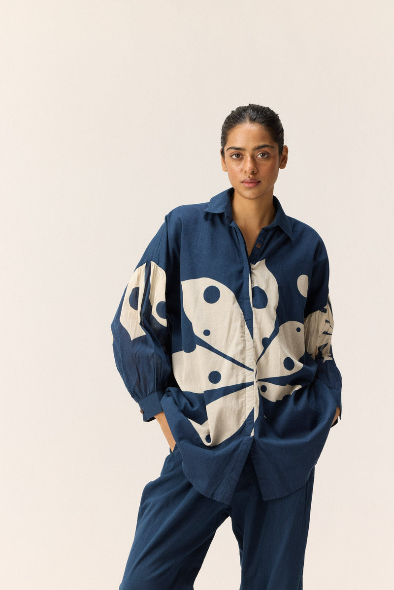 Ocean's Storm Set cotton by Khara Kapas in blue for women Worldwide