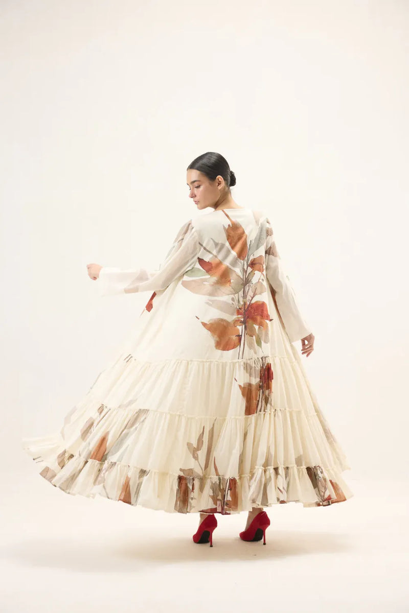 Eirene set mulmul by Khara Kapas in white for women Worldwide