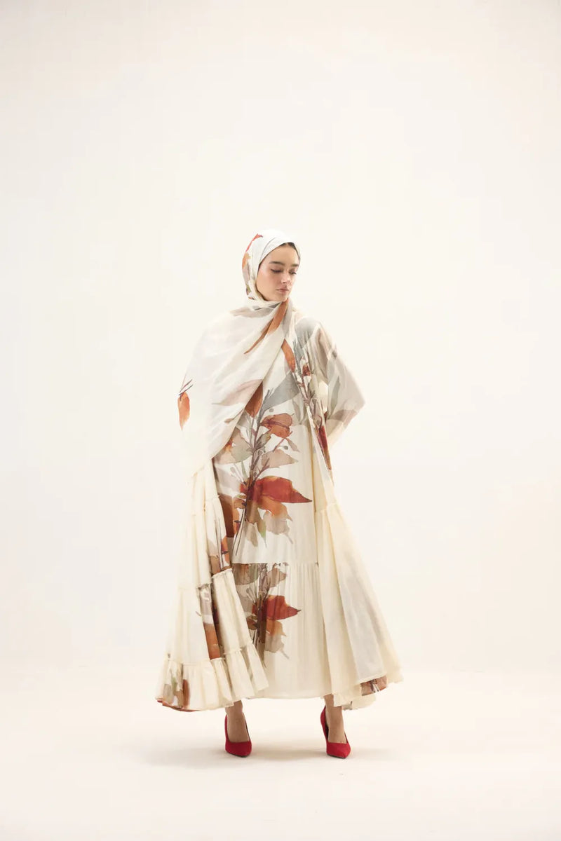 Eirene set mulmul by Khara Kapas in white for women Worldwide