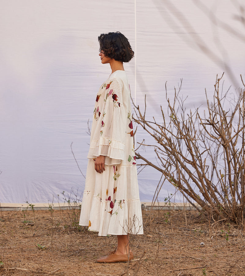 Cherry Frost cotton by Khara Kapas in white for women Worldwide