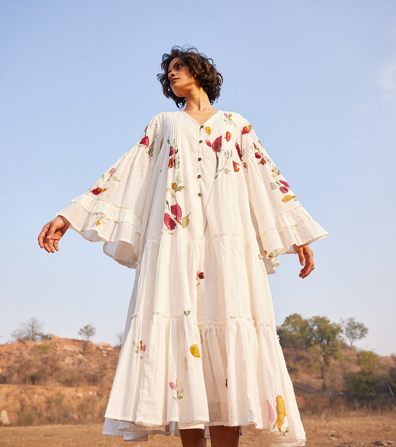 Cherry Frost cotton by Khara Kapas in white for women Worldwide