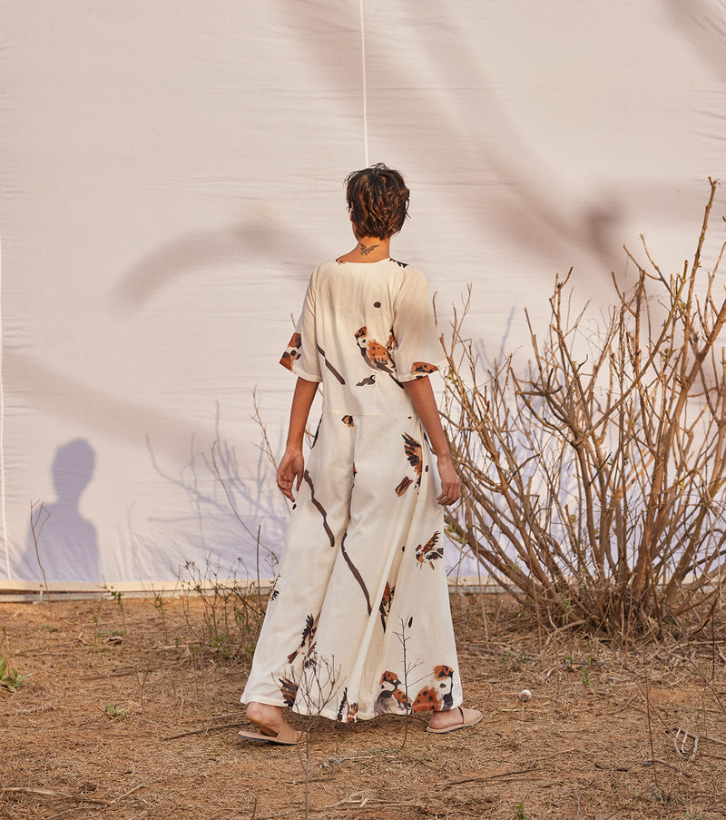 Ghironi Jumpsuit cotton by Khara Kapas in white for women Worldwide