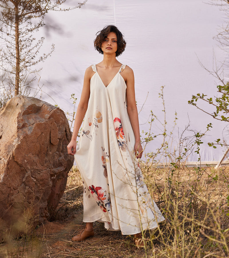 Wisteria cotton by Khara Kapas in white for women Worldwide