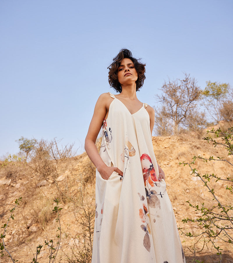 Wisteria cotton by Khara Kapas in white for women Worldwide