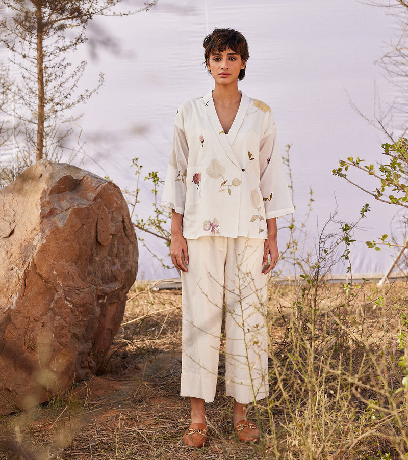 Ruyi Top cotton by Khara Kapas in white for women Worldwide