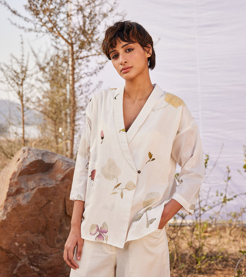 Ruyi Top cotton by Khara Kapas in white for women Worldwide