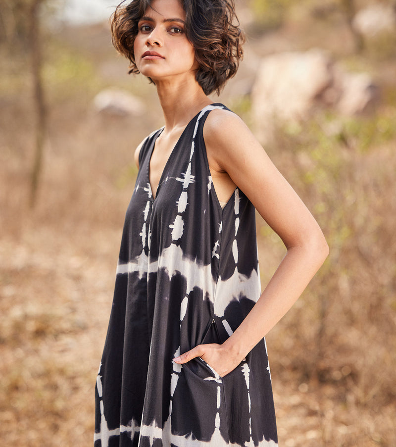 Black forest Jumpsuit cotton by Khara Kapas in black for women Worldwide