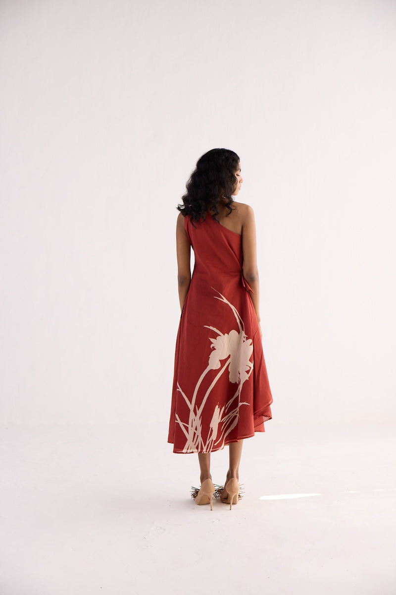 DESERT ROSE DRESS cotton by Khara Kapas in red for women Worldwide