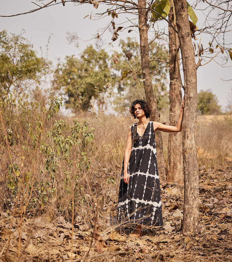 Black forest Jumpsuit cotton by Khara Kapas in black for women Worldwide
