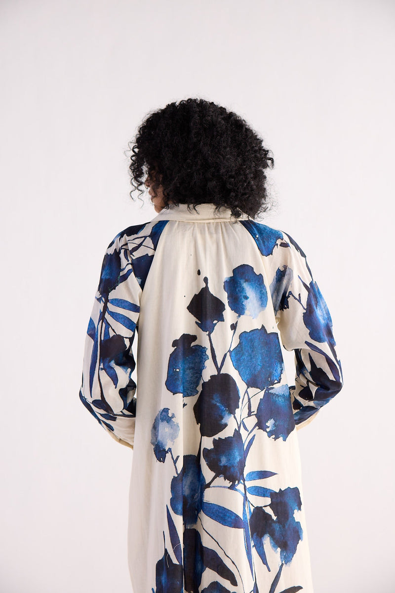 BLUE ORCHID SHIRT DRESS cotton by Khara Kapas for women Worldwide