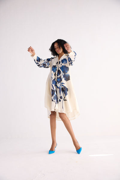 BLUE ORCHID SHIRT DRESS