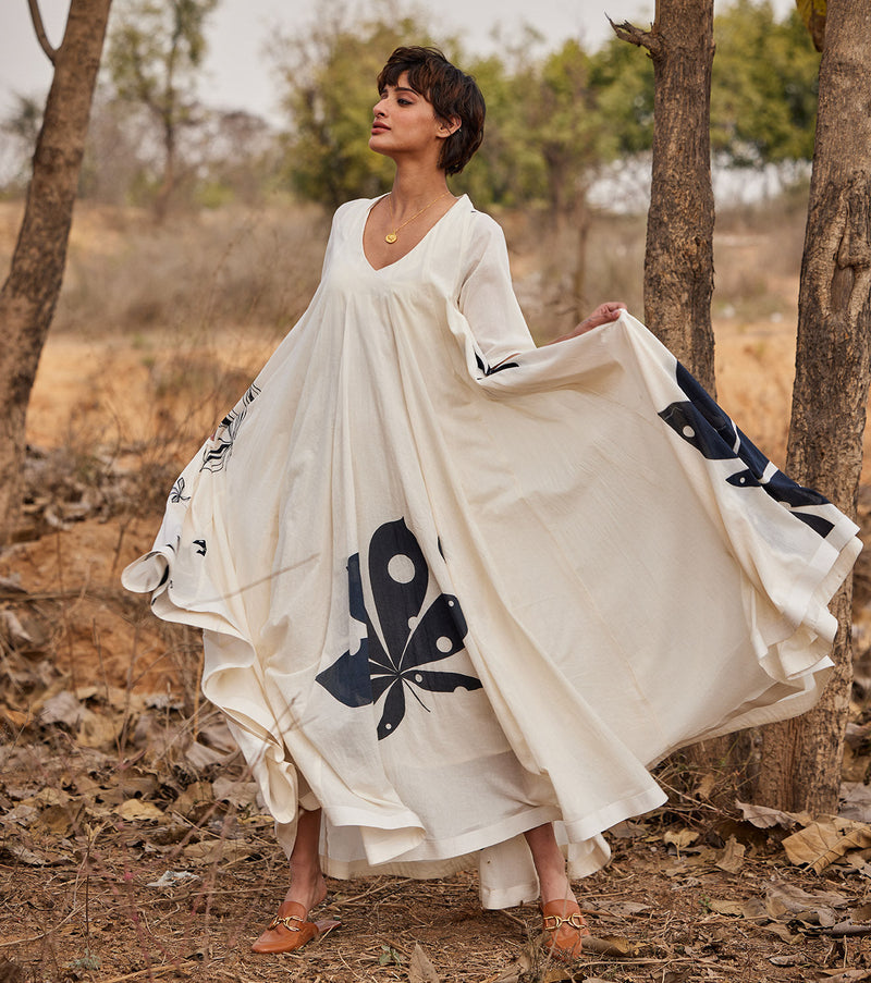 Whispering clouds cotton by Khara Kapas in white for women Worldwide