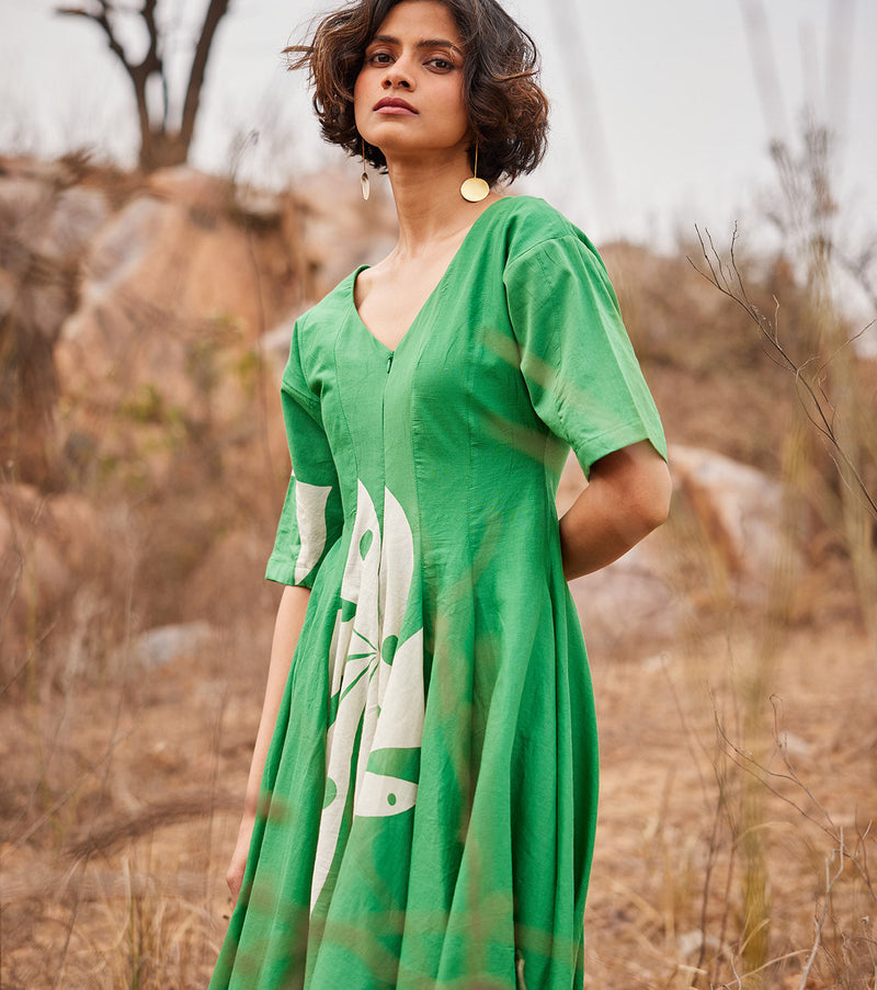 Dianthus cotton by Khara Kapas in green for women Worldwide