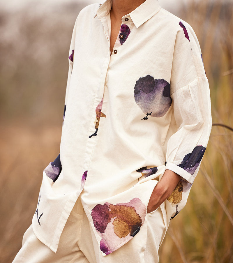 Cascade fling Shirt cotton by Khara Kapas in white for women Worldwide