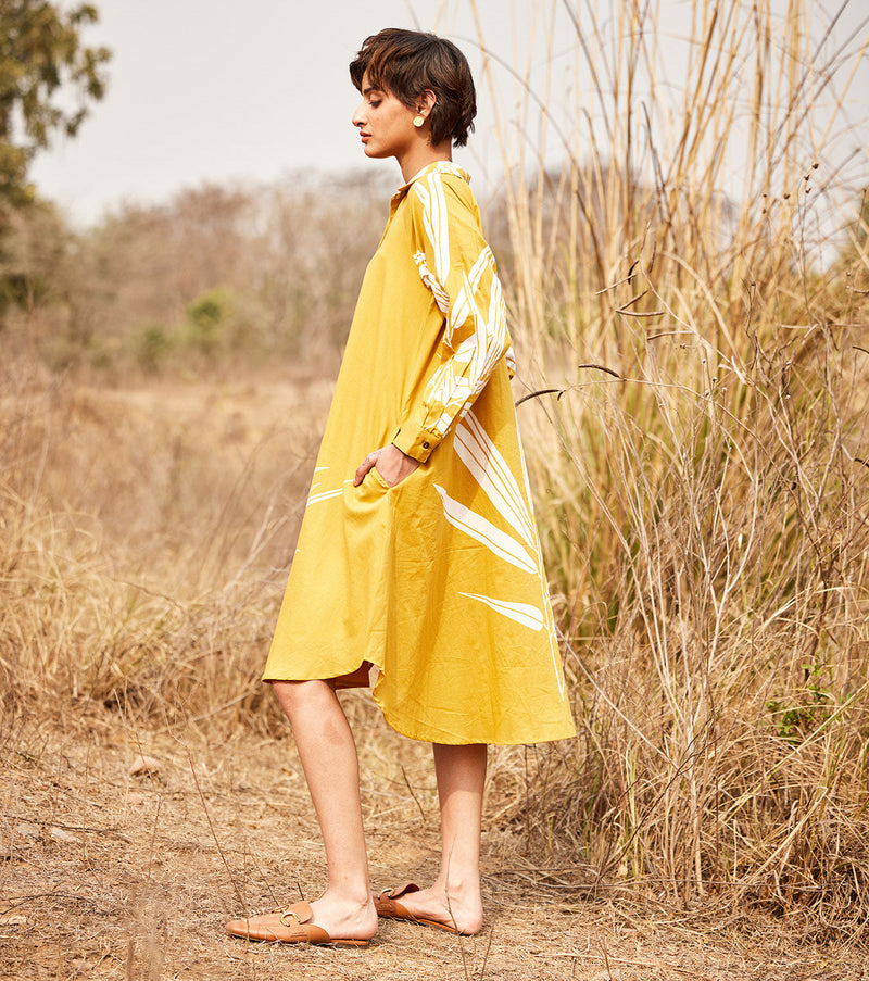 Goldenrod cotton by Khara Kapas in yellow for women Worldwide