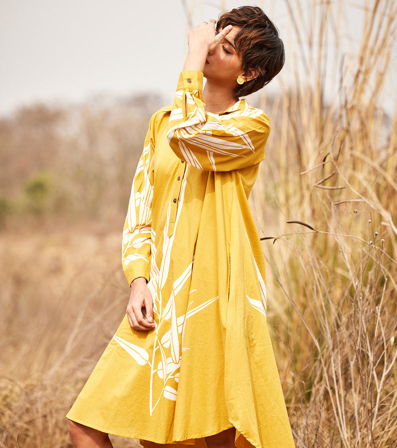 Goldenrod cotton by Khara Kapas in yellow for women Worldwide