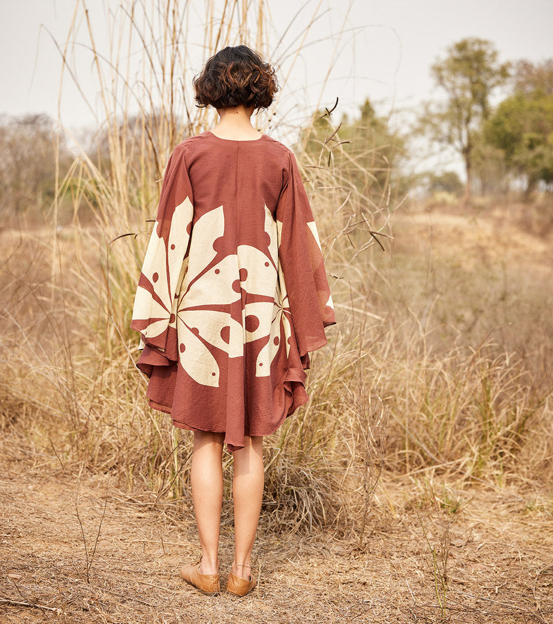 Groove Dress by Khara Kapas in brown for women Worldwide