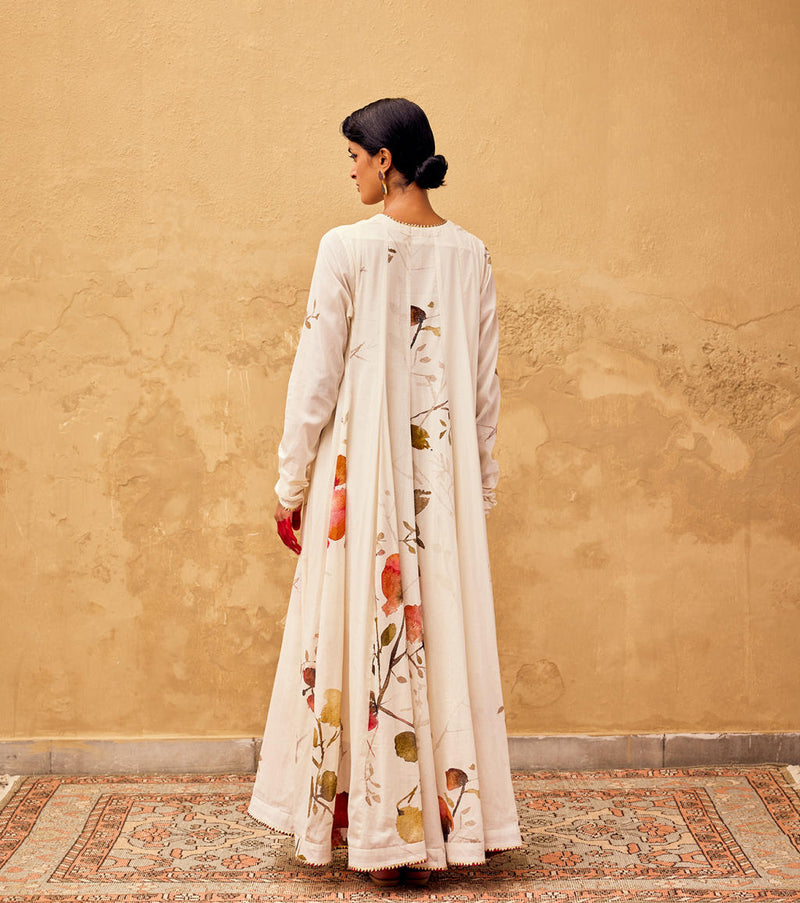 Feroza Dress cotton by Khara Kapas in white for women Worldwide