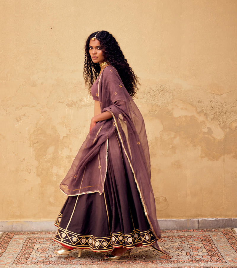 Saanjh Kota Doriya Dupatta cotton by Khara Kapas for women Worldwide