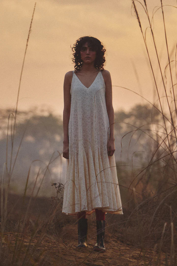 Ivory Breeze dress by Khara Kapas in white for women Worldwide