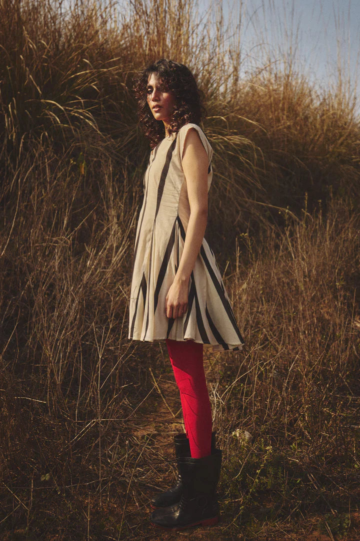 Checkmate Dress by Khara Kapas in black for women Worldwide