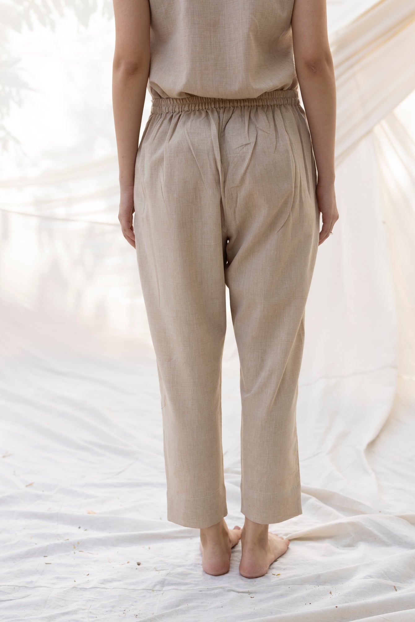 BEIGE STRAIGHT PANTS