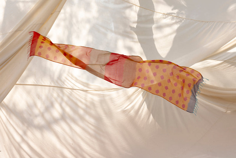 ANG STOLE 100% cotton by Translate - Handwoven Ikat in multi color for women Worldwide