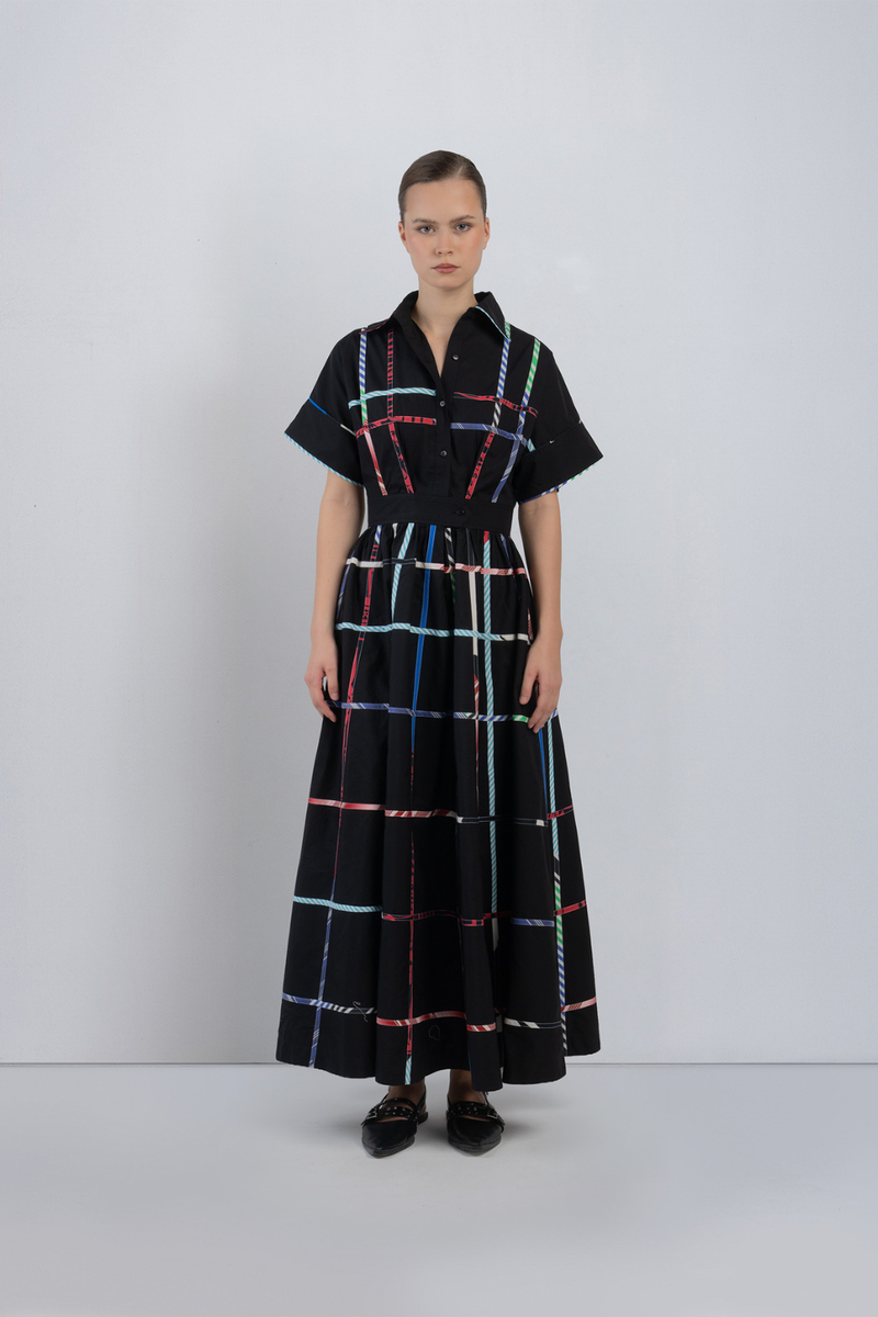 KLETKA DRESS - Black + Multicolour dress by Leh Studios in multicolour for women Worldwide