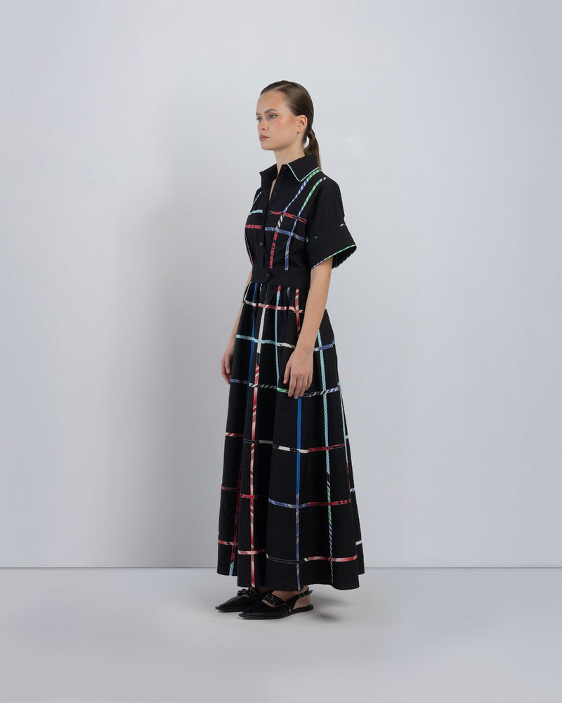 KLETKA DRESS - Black + Multicolour dress by Leh Studios in multicolour for women Worldwide