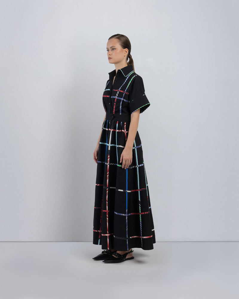 KLETKA DRESS - Black + Multicolour dress by Leh Studios in multicolour for women Worldwide
