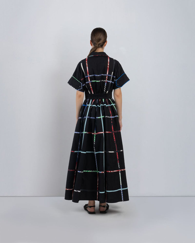 KLETKA DRESS - Black + Multicolour dress by Leh Studios in multicolour for women Worldwide