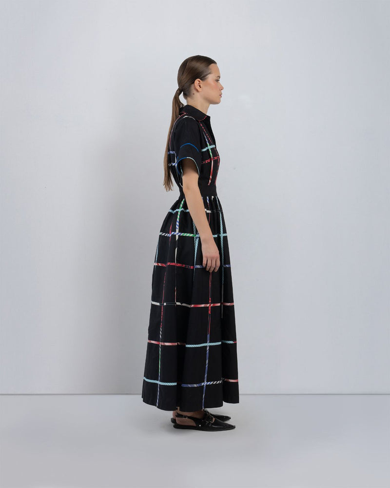 KLETKA DRESS - Black + Multicolour dress by Leh Studios in multicolour for women Worldwide