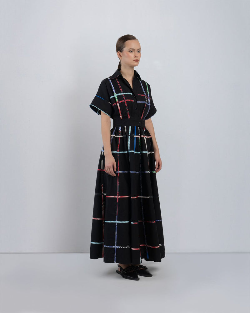 KLETKA DRESS - Black + Multicolour dress by Leh Studios in multicolour for women Worldwide