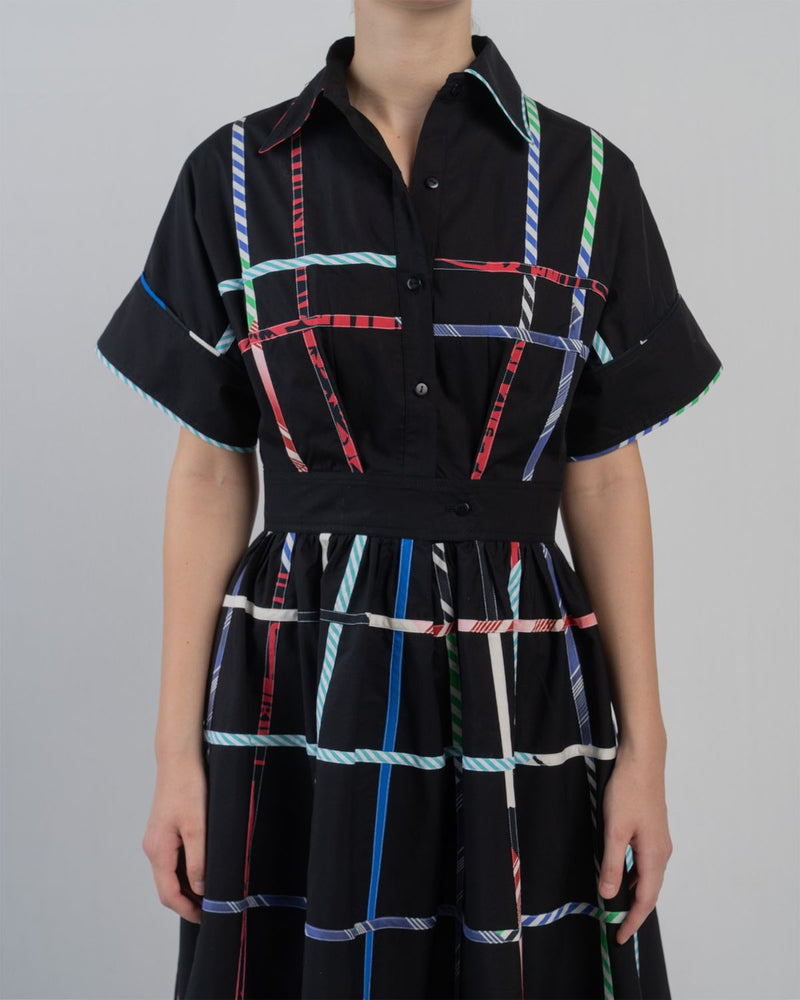 KLETKA DRESS - Black + Multicolour dress by Leh Studios in multicolour for women Worldwide