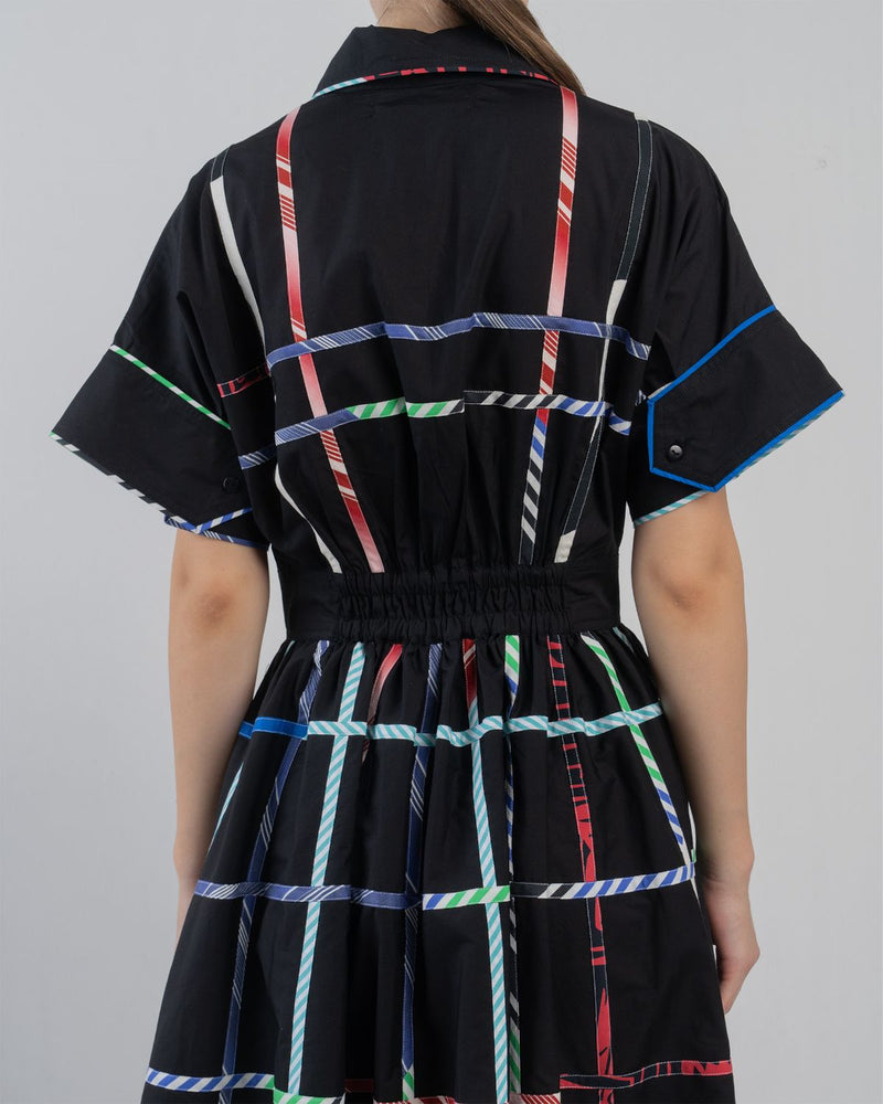 KLETKA DRESS - Black + Multicolour dress by Leh Studios in multicolour for women Worldwide
