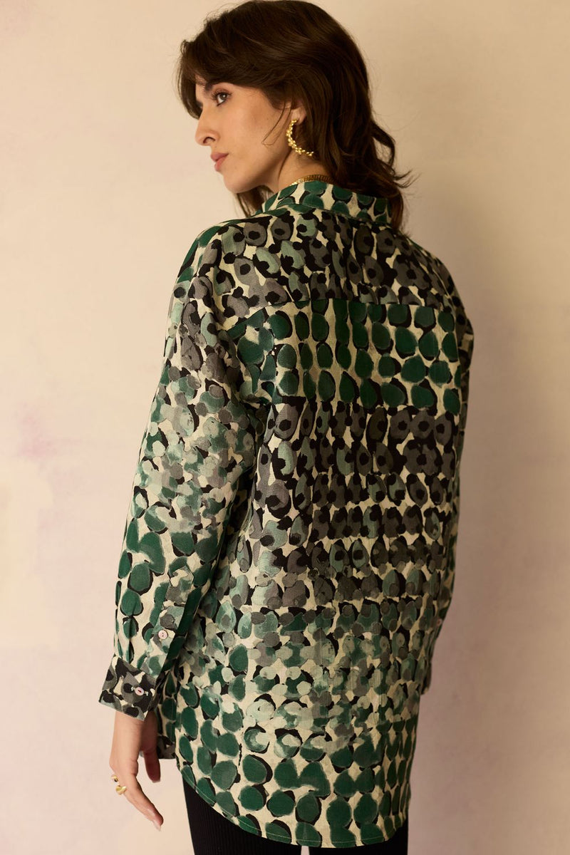 Abstract Moss Watercolour Shirt by World of SiSa for women Worldwide