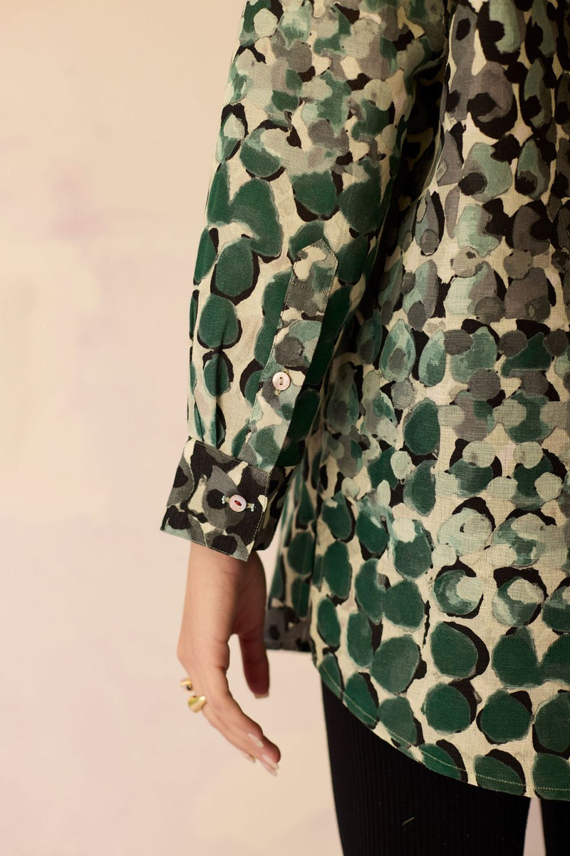 Abstract Moss Watercolour Shirt by World of SiSa for women Worldwide
