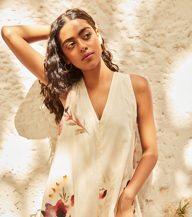 Teen Spirit Jumpsuit cotton by Khara Kapas in white for women Worldwide