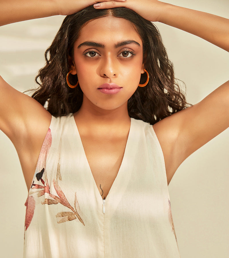 Teen Spirit Jumpsuit cotton by Khara Kapas in white for women Worldwide